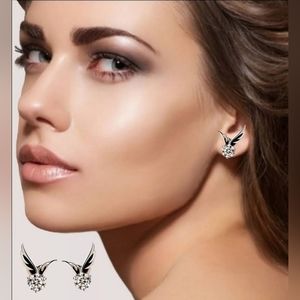 NWT Sterling Silver Diamond Angel Wings